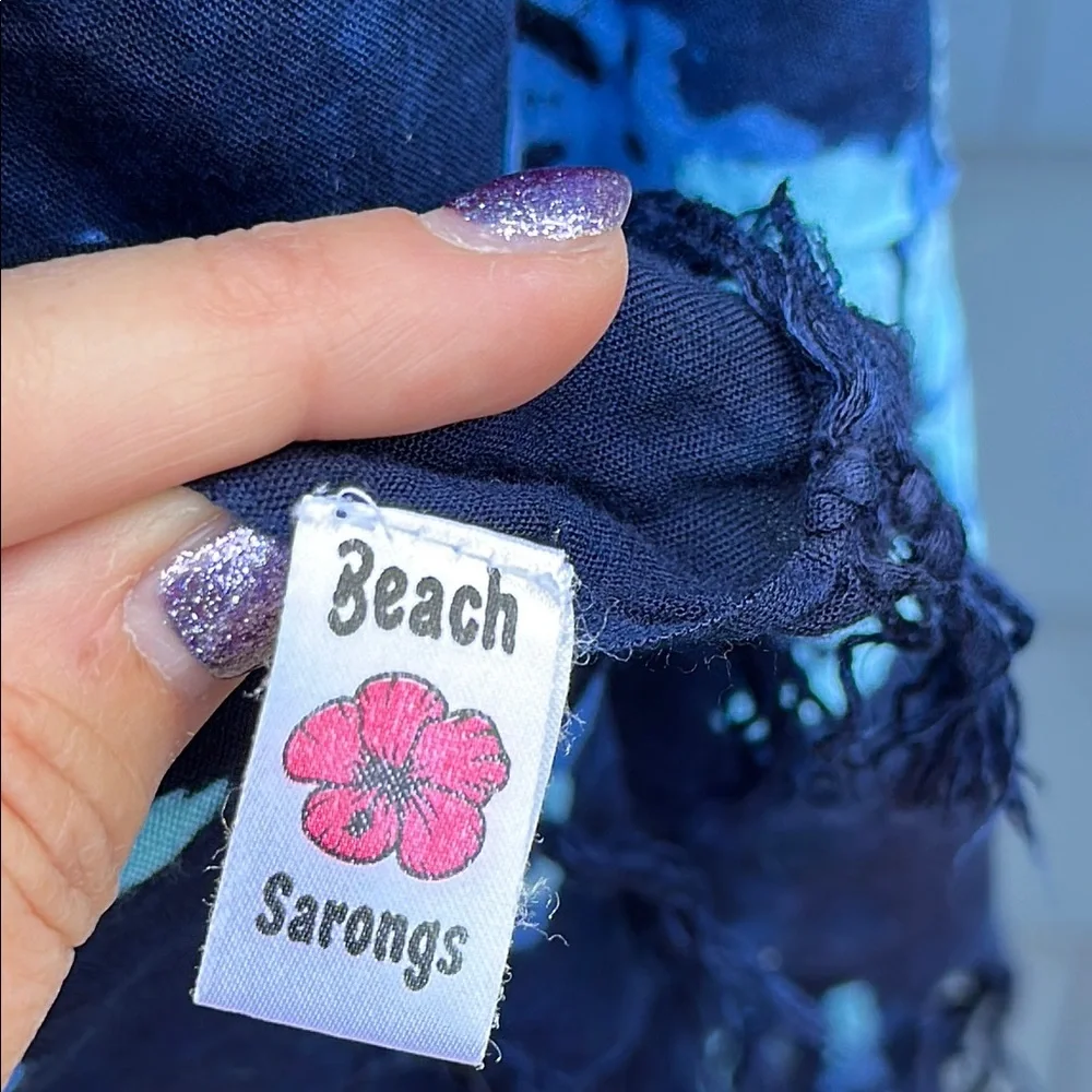 Tropical Blue Sarong Swim Cover-Up - Picture 11 of 11